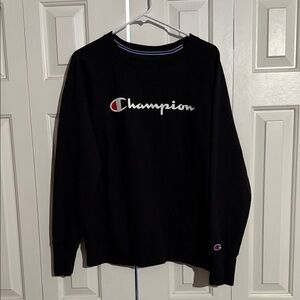 Champion Men's Black Crewneck Sweater